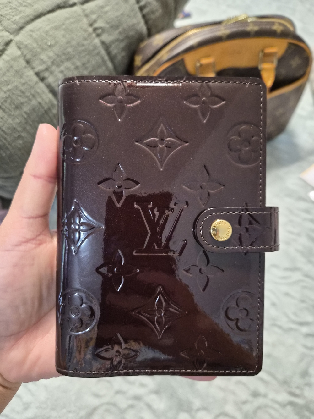 Louis Vuitton Vernis Dark Brown Monogram Agenda Cover